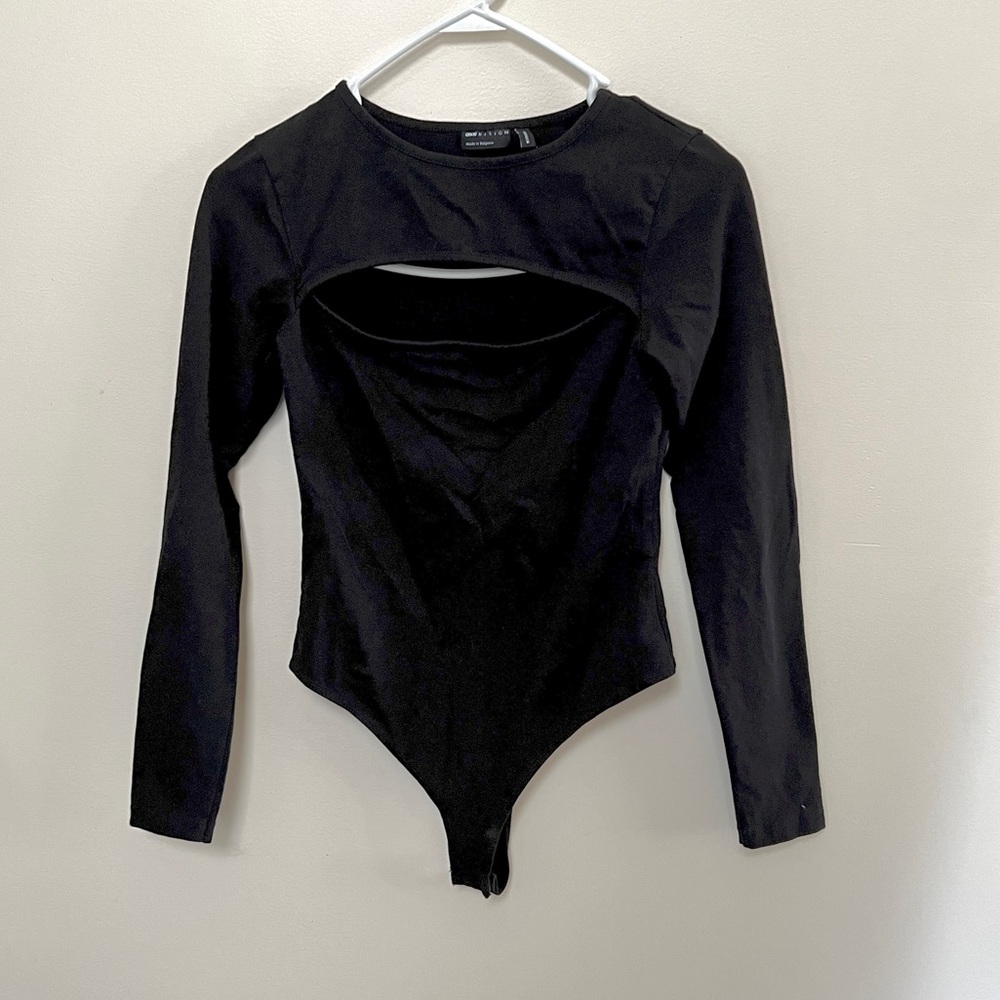 ASOS long sleeve bodysuit with cut out